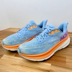 Hoka Clifton 9 Womens Running Shoes Blue Orange Purple Sneakers Size 10D
